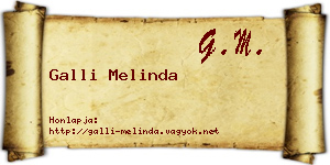Galli Melinda névjegykártya